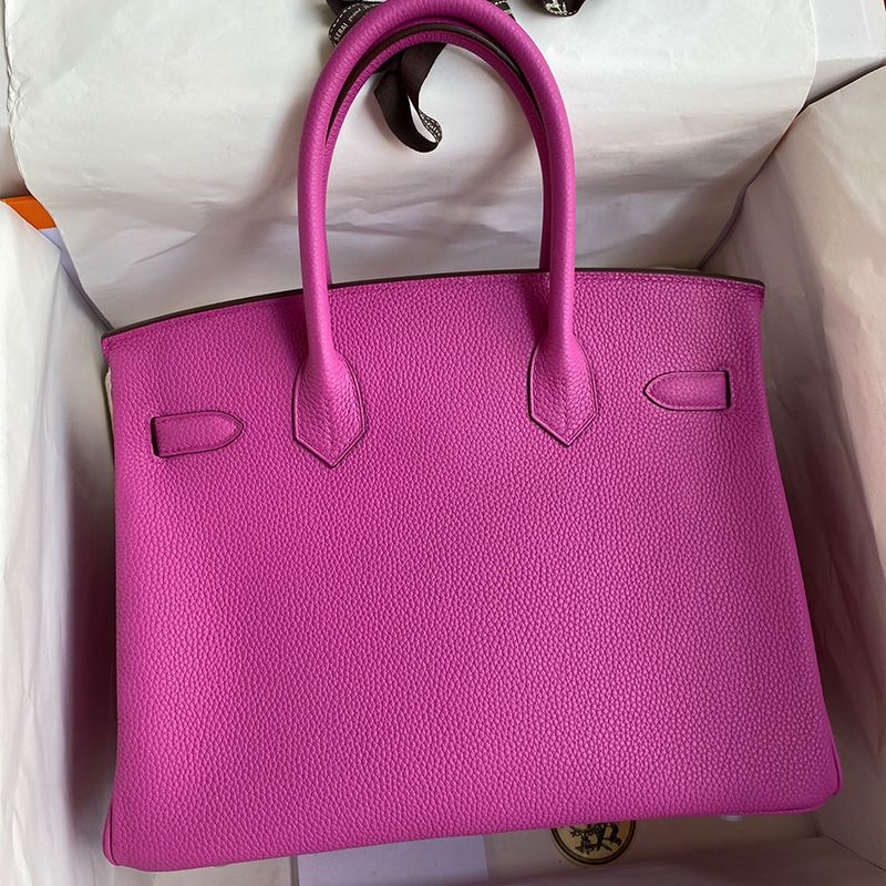 Hermes Birkin Bag Togo Leather Palladium Hardware In Magnolia Pink