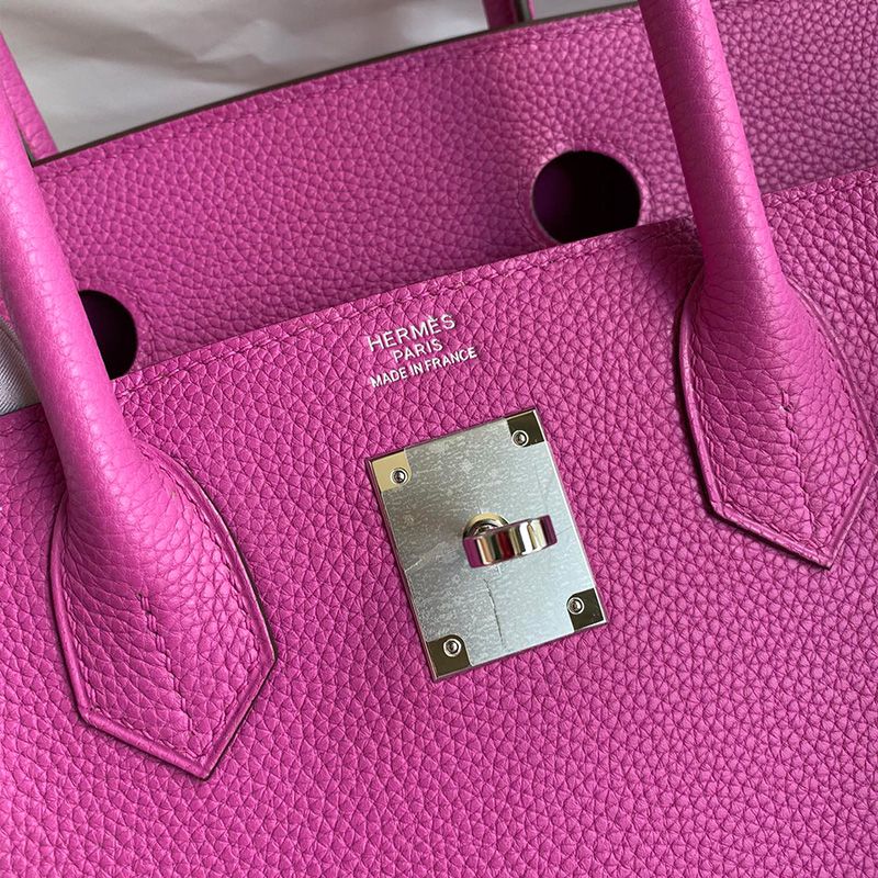 Hermes Birkin Bag Togo Leather Palladium Hardware In Magnolia Pink