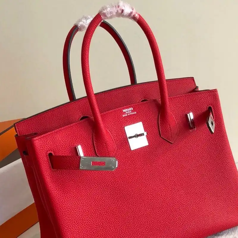 Cheap Hermes Birkin Bag Togo Leather Palladium Hardware In Red