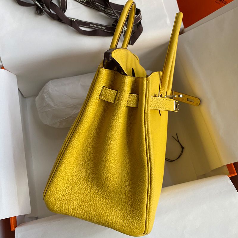 Hermes Birkin Bag Togo Leather Palladium Hardware In Yellow