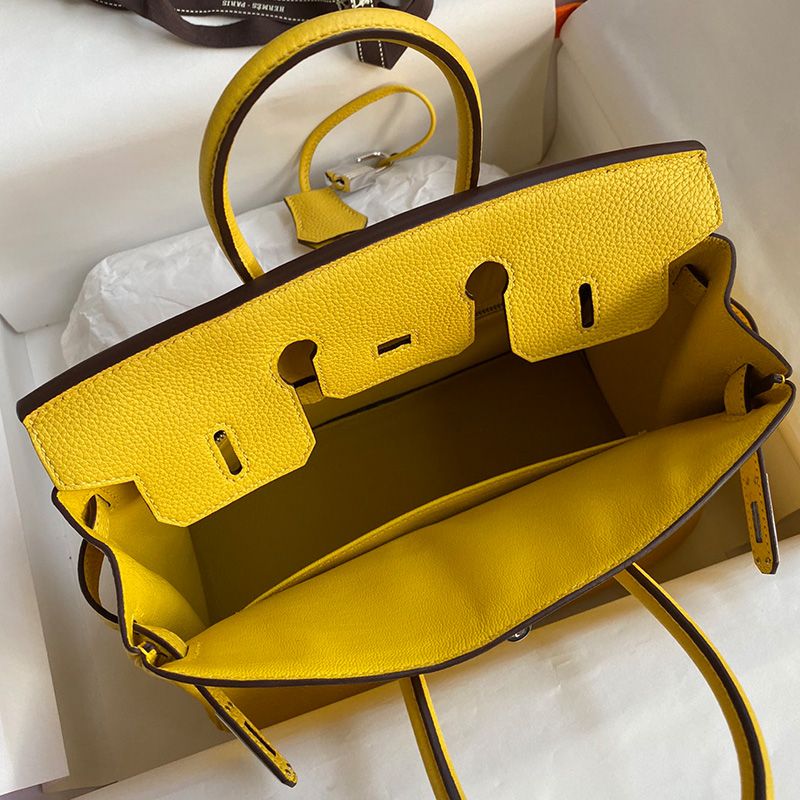 Hermes Birkin Bag Togo Leather Palladium Hardware In Yellow