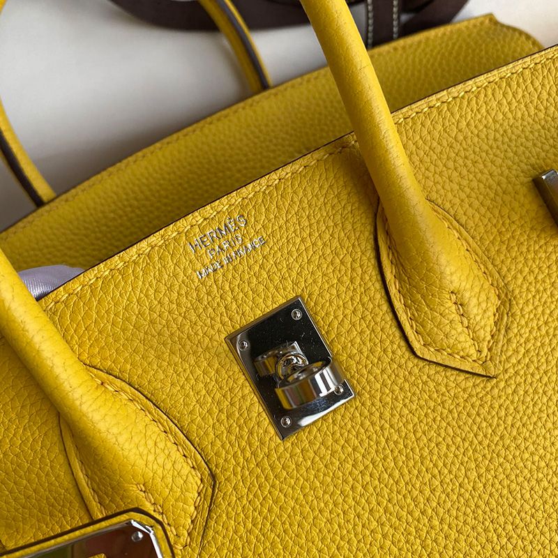 Hermes Birkin Bag Togo Leather Palladium Hardware In Yellow