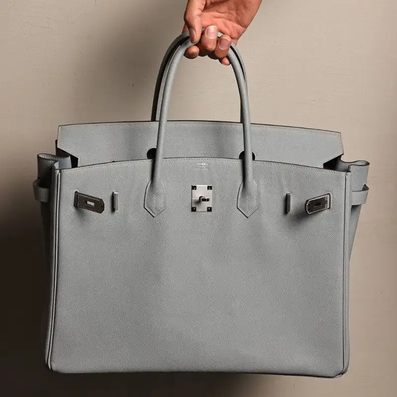 Affordable Hermes Birkin 40 Bag Epsom Leather Palladium Hardware In Sky Blue