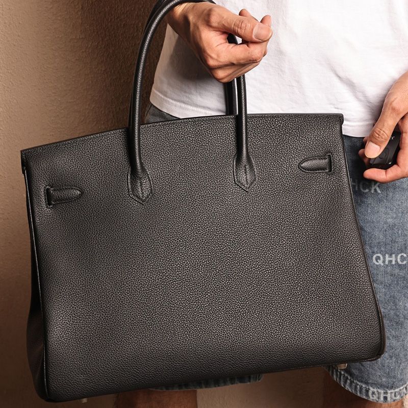 Hermes Birkin 40 Bag Togo Leather Palladium Hardware In Black