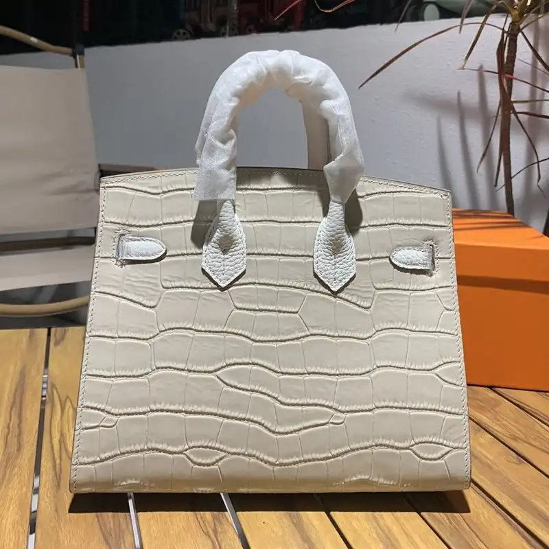 Affordable Hermes Birkin Faubourg Bag Alligator & Epsom Leather Palladium Hardware In White