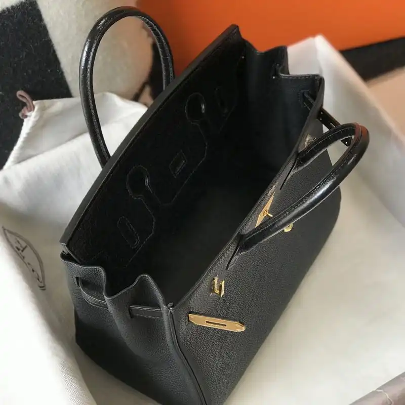 Cheap Hermes Birkin Touch Bag Alligator & Togo Leather Gold Hardware In Black