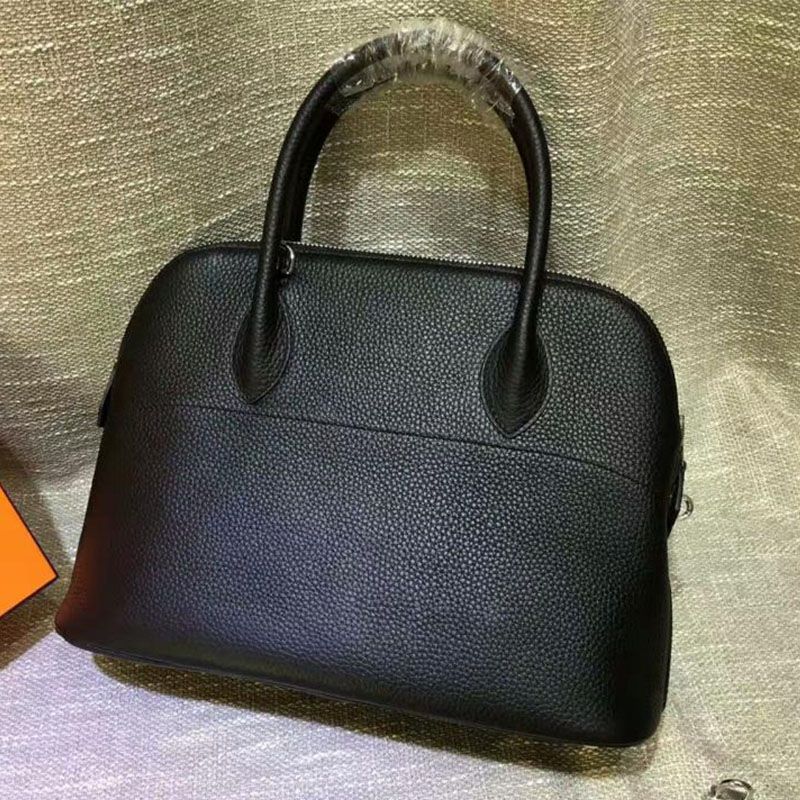 Hermes Bolide Bag Togo Leather Palladium Hardware In Black