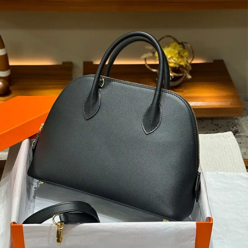 Affordable Hermes Bolide 25 Bag Epsom Leather Gold Hardware In Black