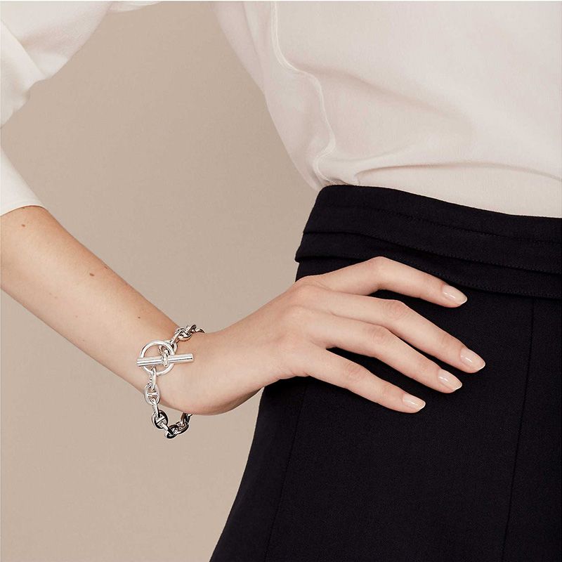 Hermes Chaine D'ancre Bracelet In Silver