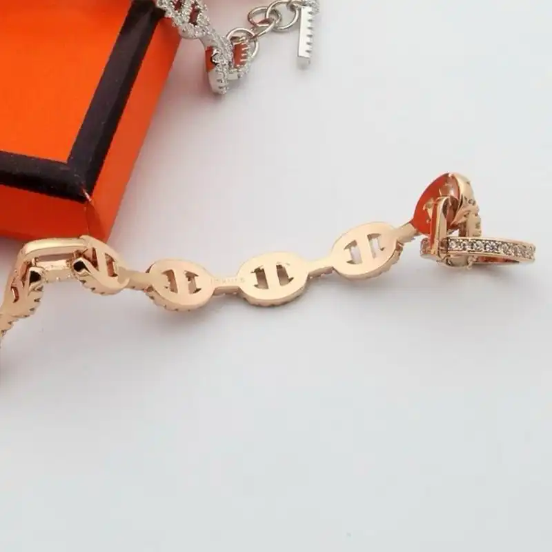 Cheap Hermes Chaine D'Ancre Bracelets With Crystals