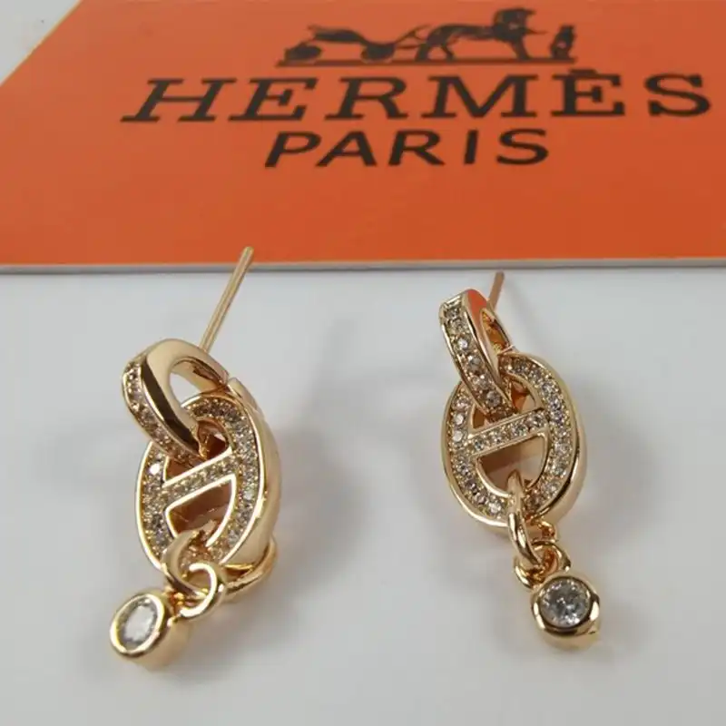 Affordable Hermes Chaine D'Ancre Enchainee Earrings In Gold