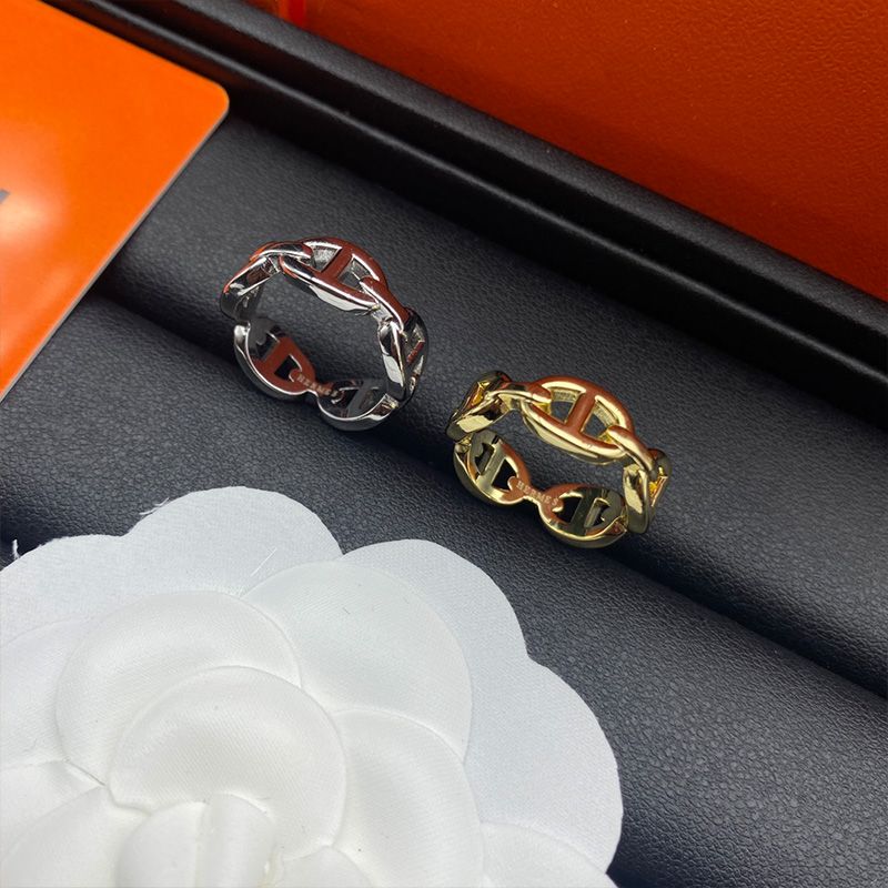 Hermes Chaine D'Ancre Ring