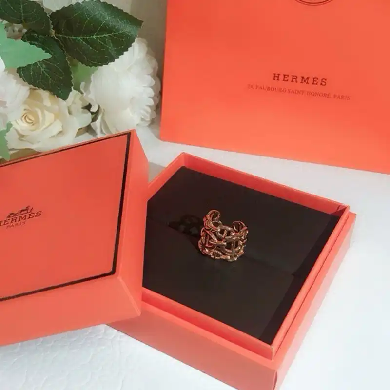 Cheap Hermes Chaine D'Ancre Ring Rose Gold