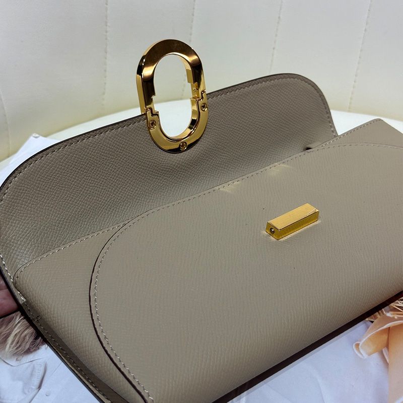 Hermes Chaine d'Ancre To Go Wallet Epsom Leather Gold Hardware In Grey