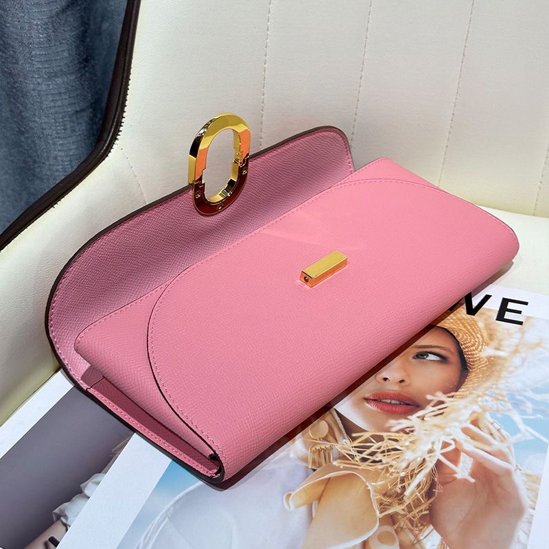 Hermes Chaine d'Ancre To Go Wallet Epsom Leather Gold Hardware In Pink