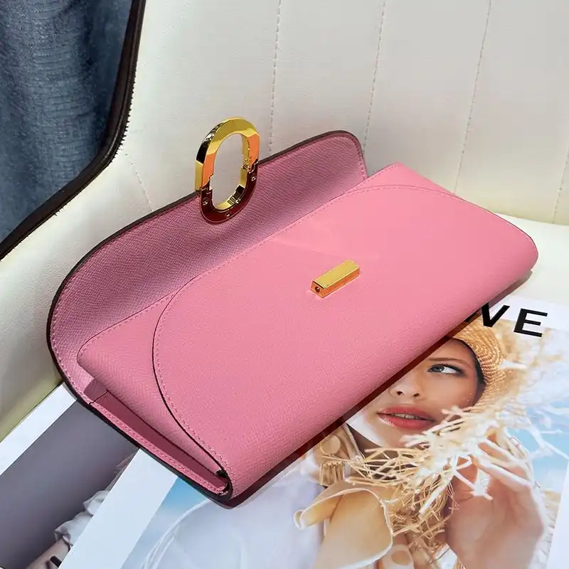 Affordable Hermes Chaine d'Ancre To Go Wallet Epsom Leather Gold Hardware In Pink