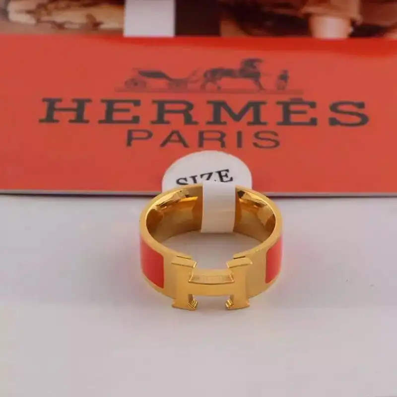 Affordable Hermes Clic H Ring Gold Hardware In Red