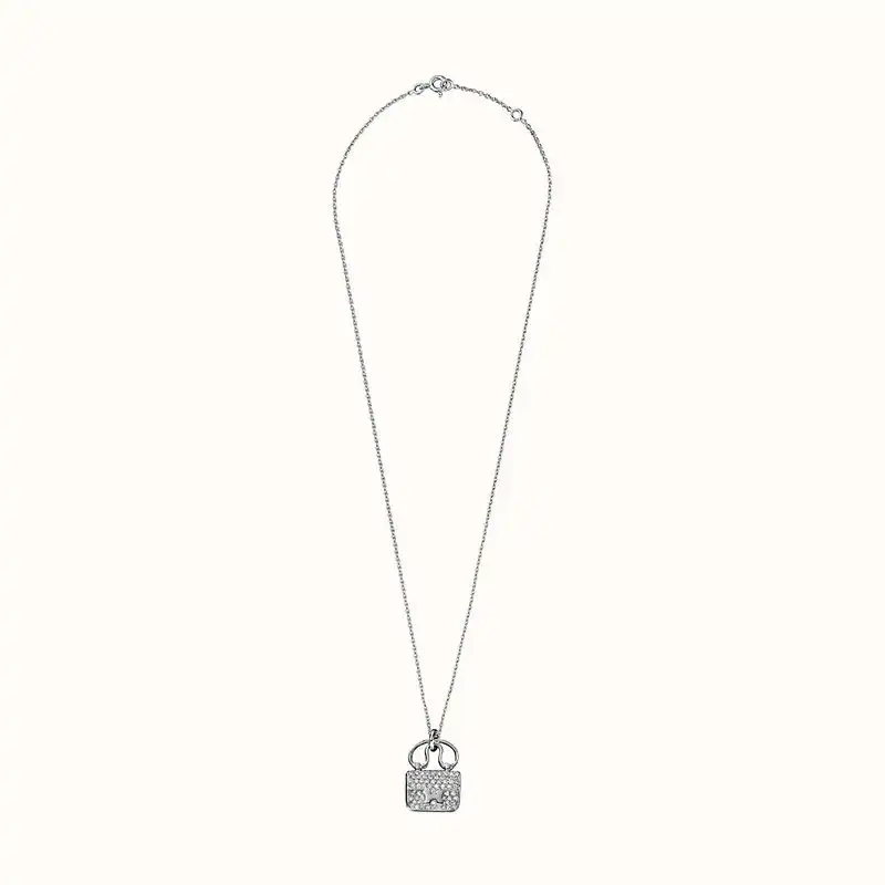 Cheap Hermes Constance Amulette Pendant Necklace In Silver