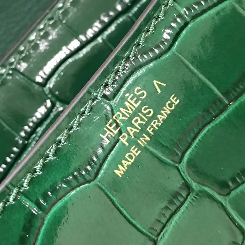 Affordable Hermes Constance Bag Alligator Leather Gold Hardware In Green