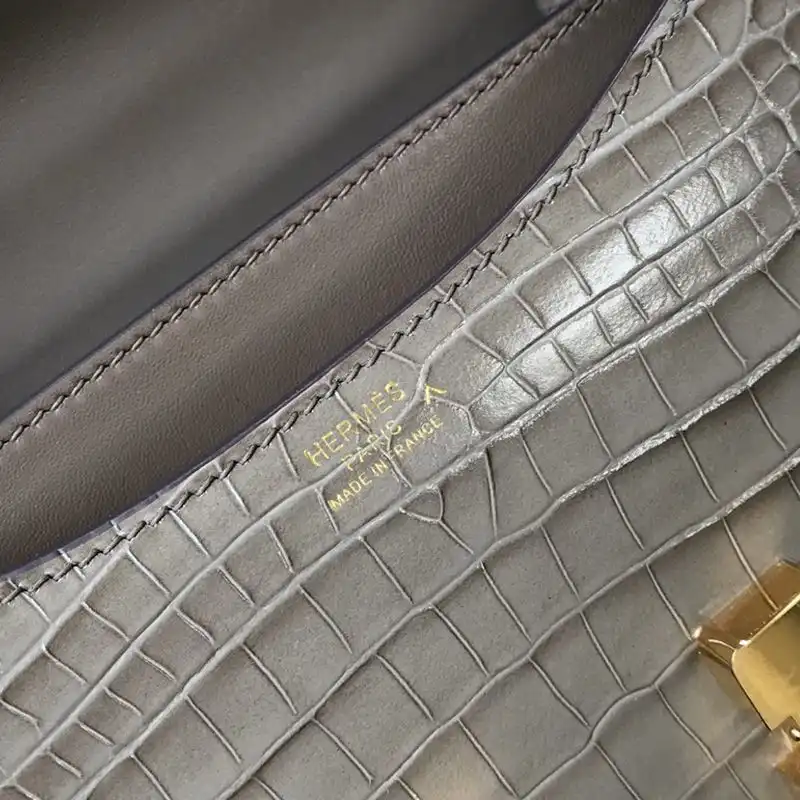 Cheap Hermes Constance Bag Alligator Leather Gold Hardware In Khaki