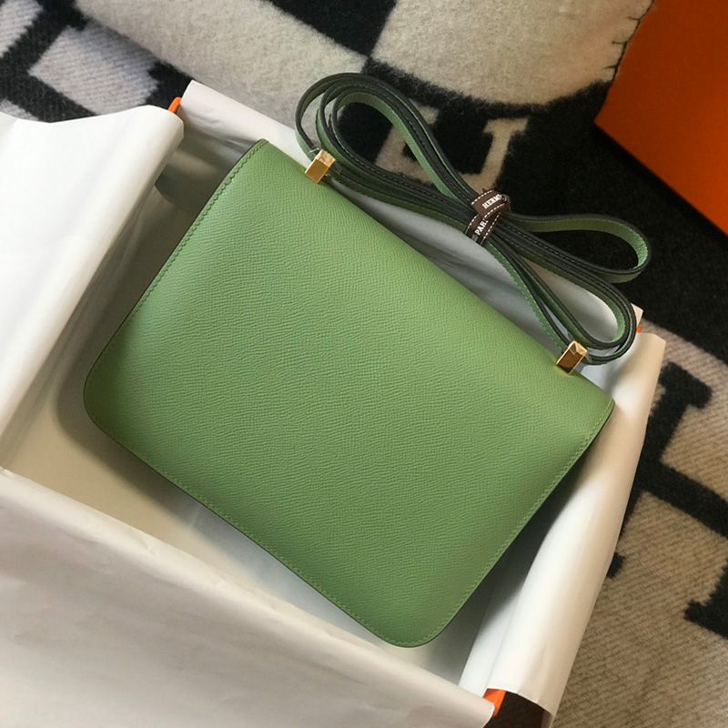 Hermes Constance Bag Epsom Leather Gold Hardware In Mint Green