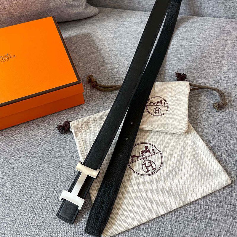 Hermes Constance H 25 Reversible Belt Leather In Black Grey