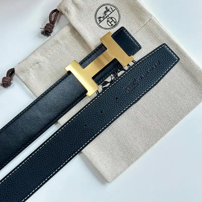 Affordable Hermes Constance H 38 Reversible Belt Leather In Black