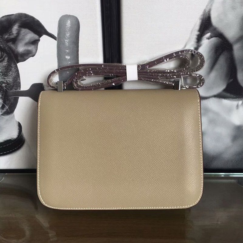 Hermes Constance Bag Epsom Leather Palladium Hardware In Grey