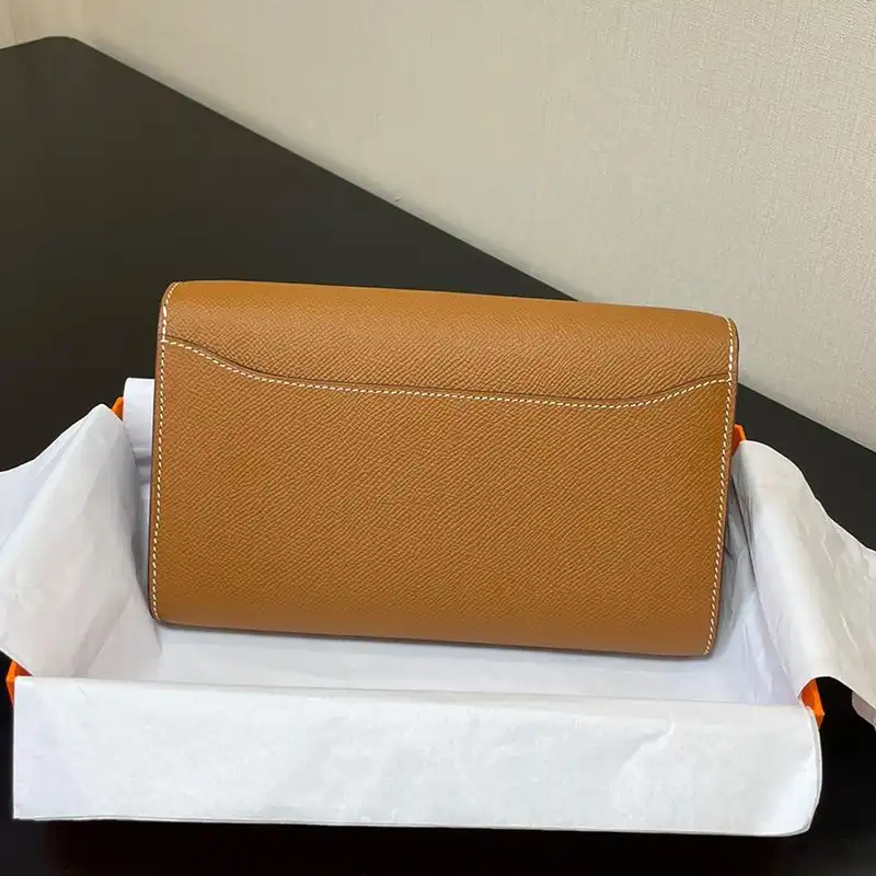 Affordable Hermes Constance To Go Wallet Epsom Leather Gold Hardware In Brown