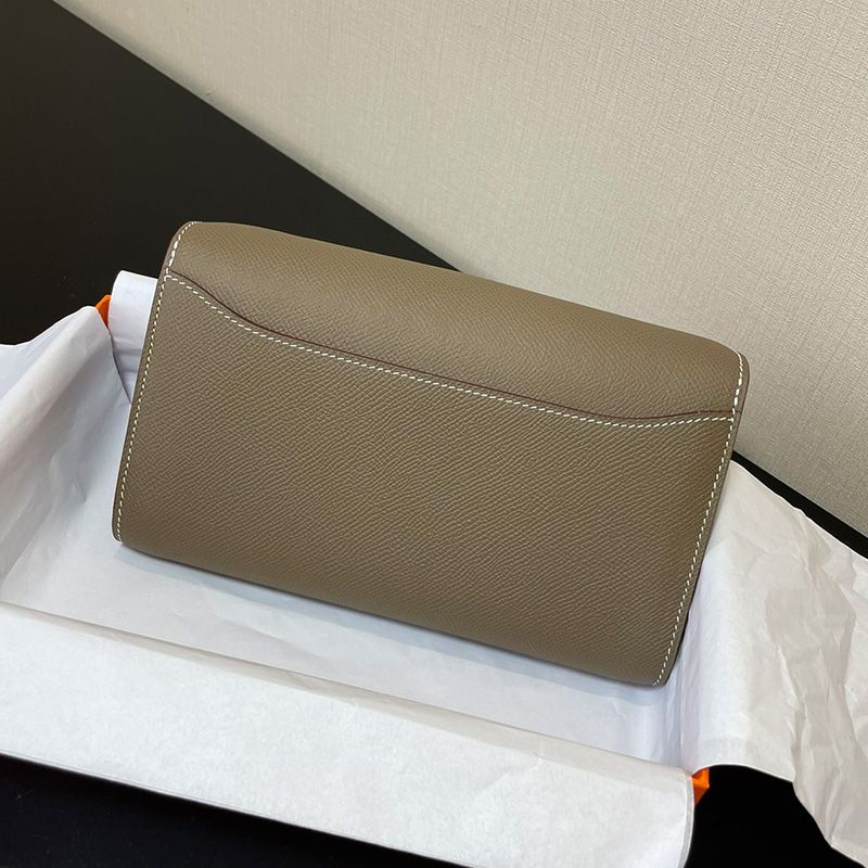 Hermes Constance To Go Wallet Epsom Leather Gold Hardware In Khaki