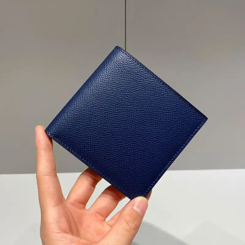 Affordable Hermes Copernic Compact Wallet Epsom Calfskin In Navy Blue