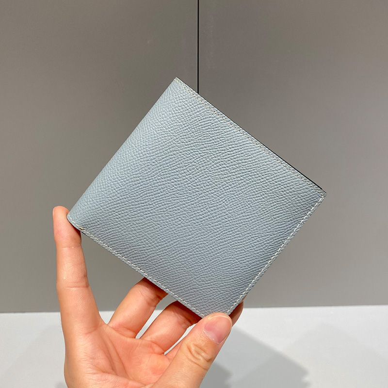 Hermes Copernic Compact Wallet Epsom Calfskin In Sky Blue