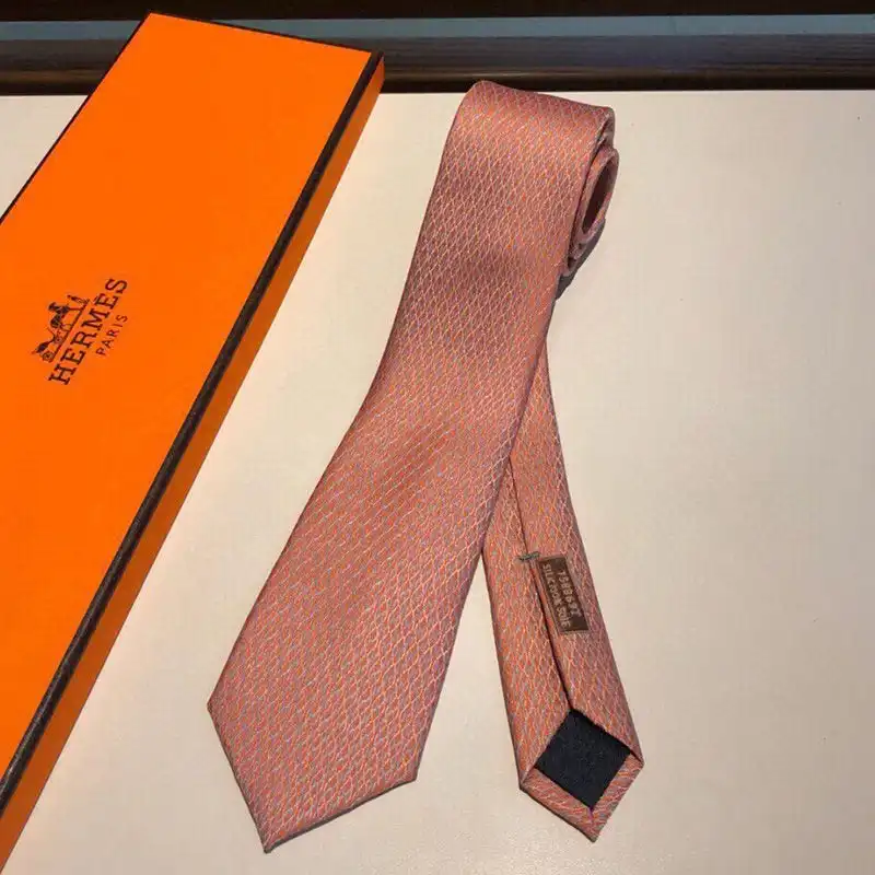 Cheap Hermes Crosslines Silk Tie In Orange