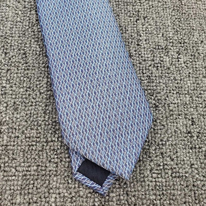 Hermes Crosslines Silk Tie In Sky Blue