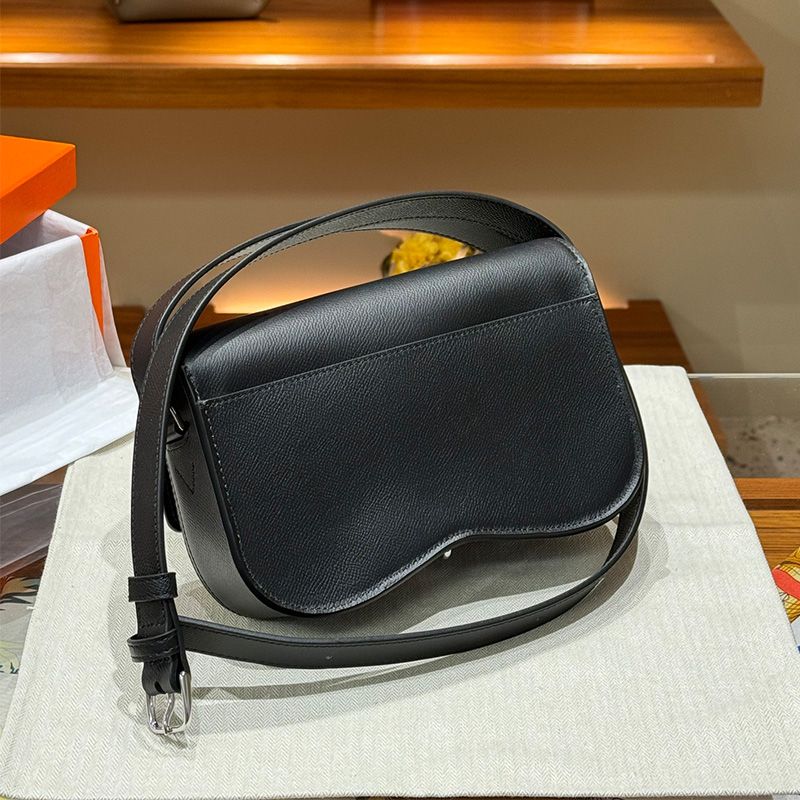 Hermes Della Cavalleria Bag Epsom Leather Palladium Hardware In Black