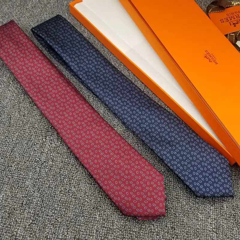 Affordable Hermes Double 6 Tissee Maillon Tie In Red