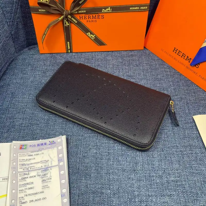 Affordable Hermes Evelyne Wallet Epsom Leather Gold Hardware In Black