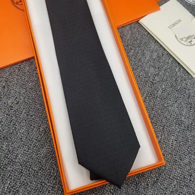 Affordable Hermes Faconnee H Bicolore Tie In Black