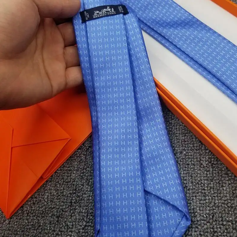 Cheap Hermes Faconnee H Bicolore Tie In Blue