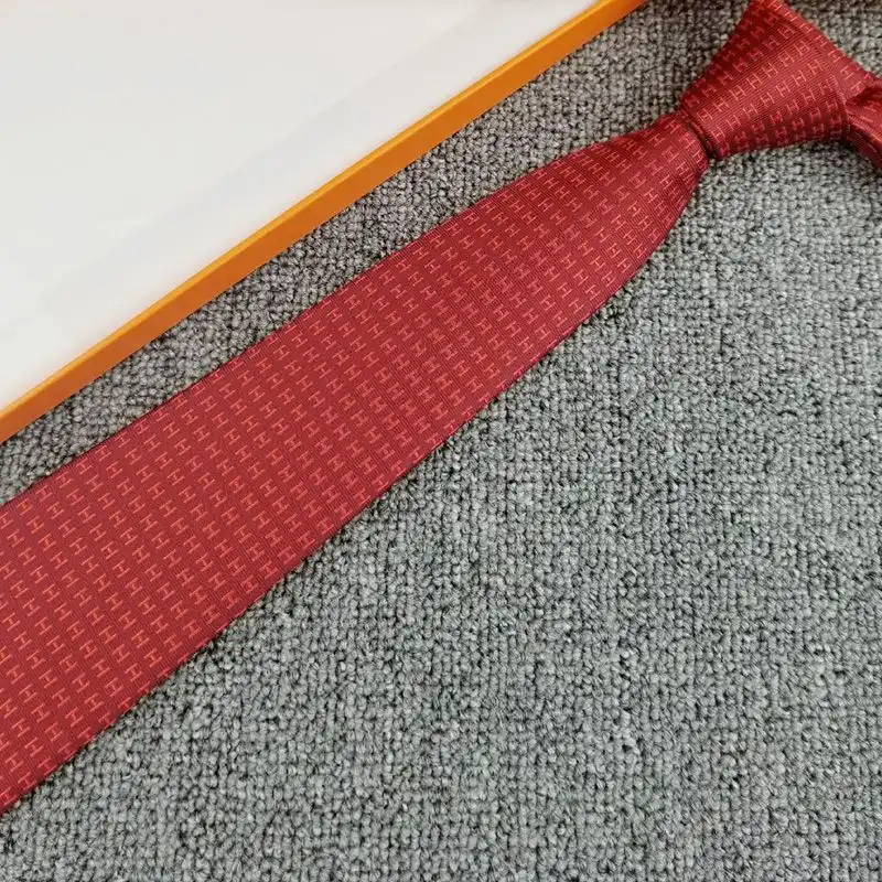 Affordable Hermes Faconnee H Bicolore Tie In Red