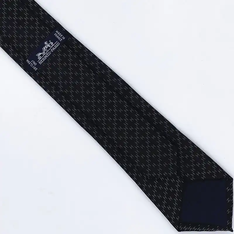 Cheap Hermes Faconnee H Tie In Black