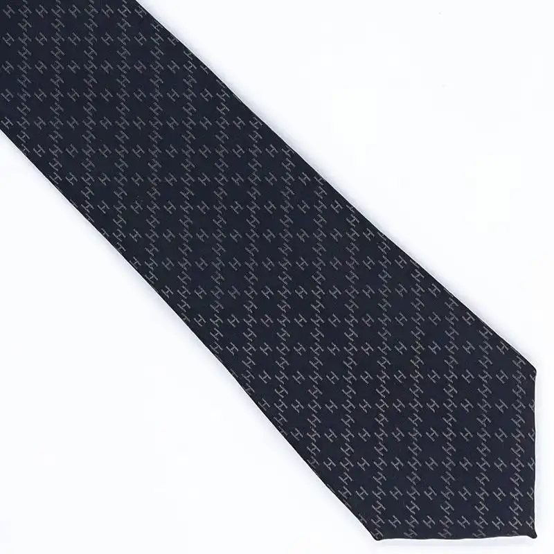 Cheap Hermes Faconnee H Tie In Black