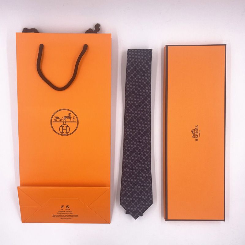 Hermes Faconnee H Tie In Blue