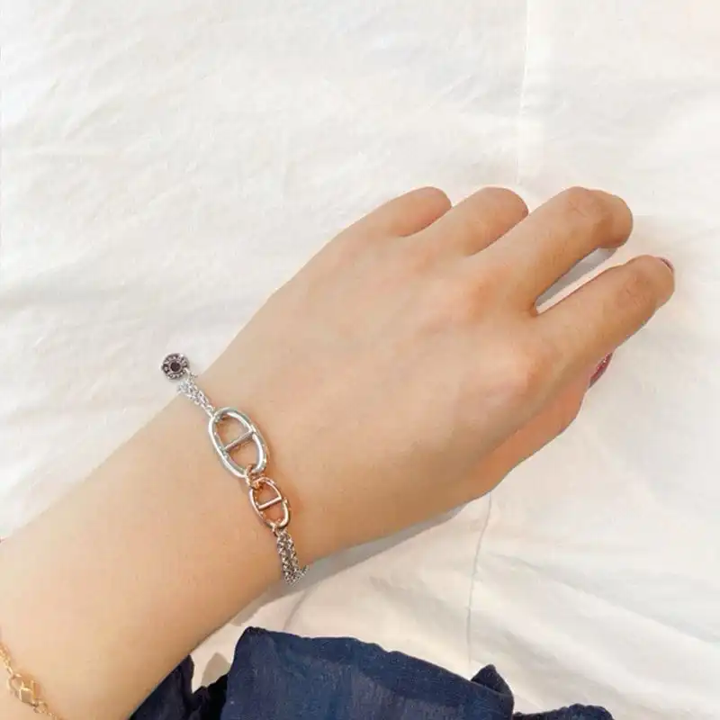 Affordable Hermes Farandole Double Tour Bracelets In Rose Gold