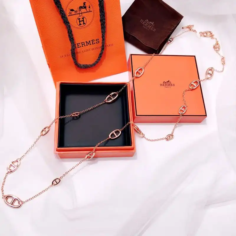 Hermes Farandole Necklace In Rose Gold