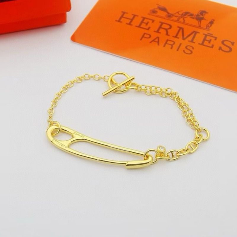 Hermes File Dor Bracelets