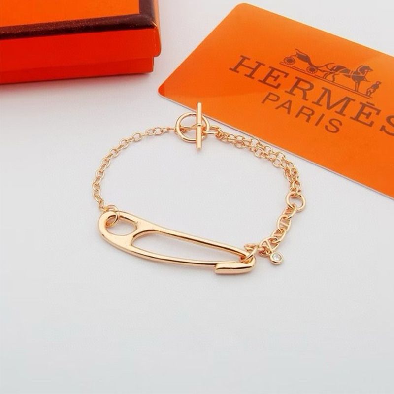 Hermes File Dor Bracelets