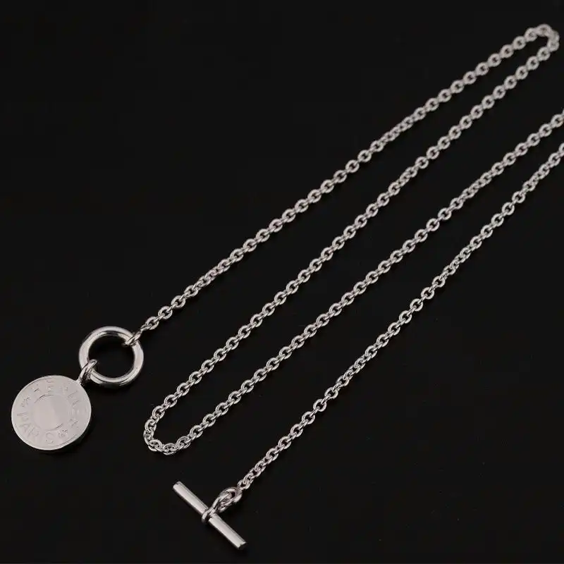 Affordable Hermes Gambade Necklace In Silver