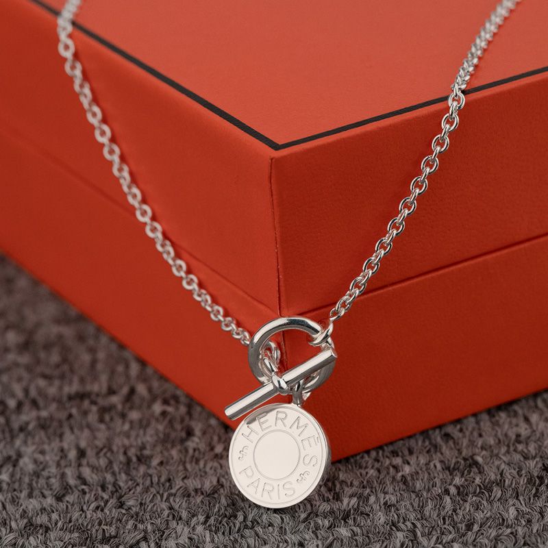 Hermes Gambade Necklace In Silver