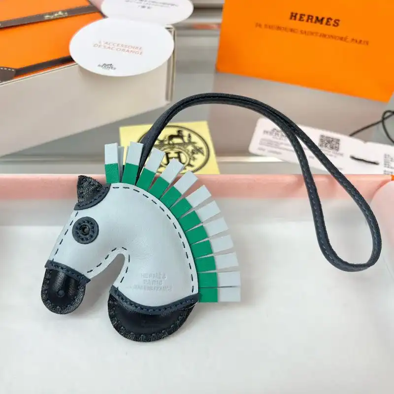 Cheap Hermes Geegee Charm Leather In Grey